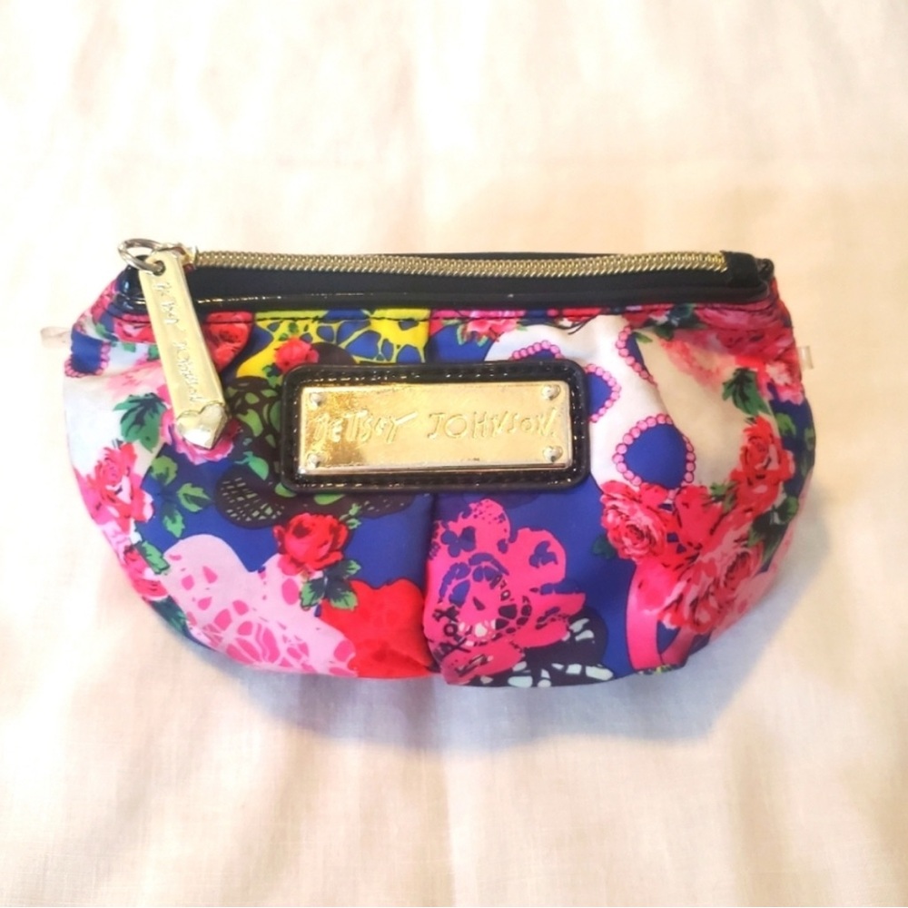 Betsey Johnson Small Floral Cosmetic Pouch